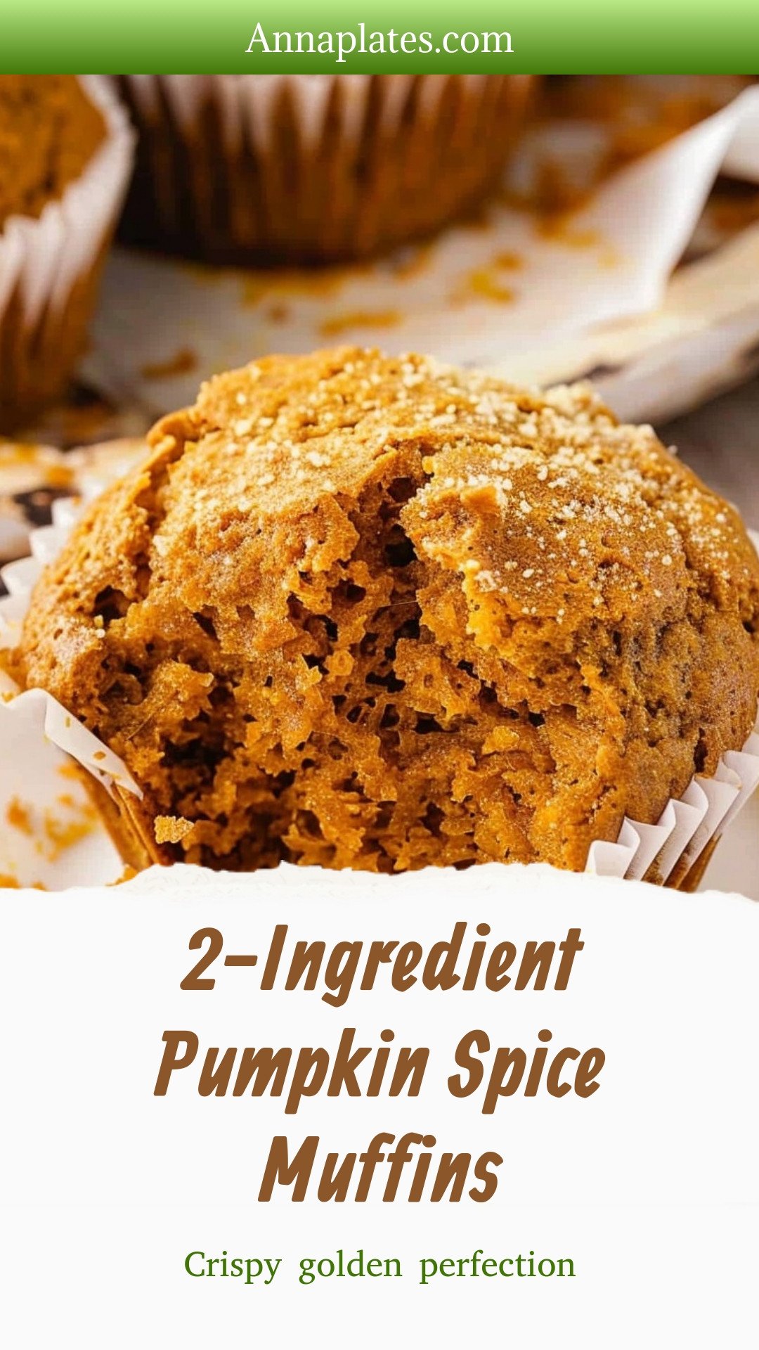 2-Ingredient Pumpkin Spice Muffins