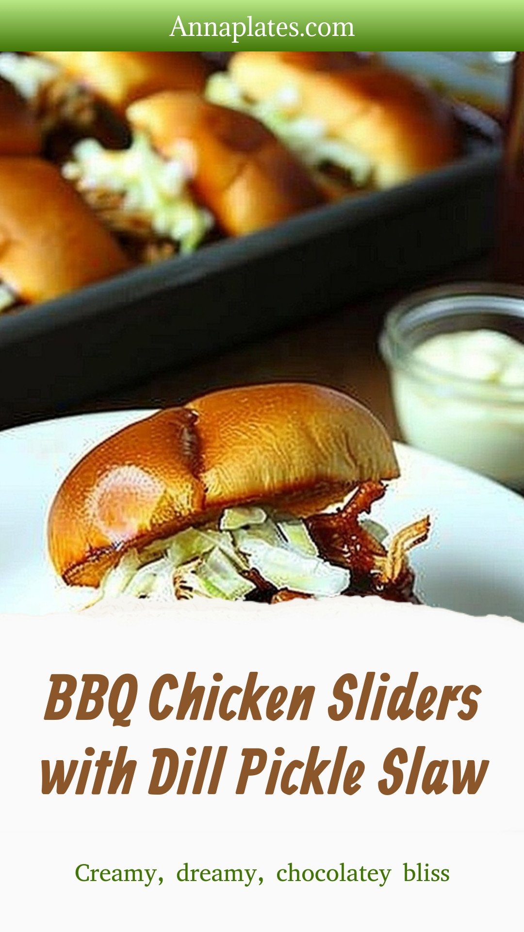 BBQ Chicken Sliders with Dill Pickle Slaw