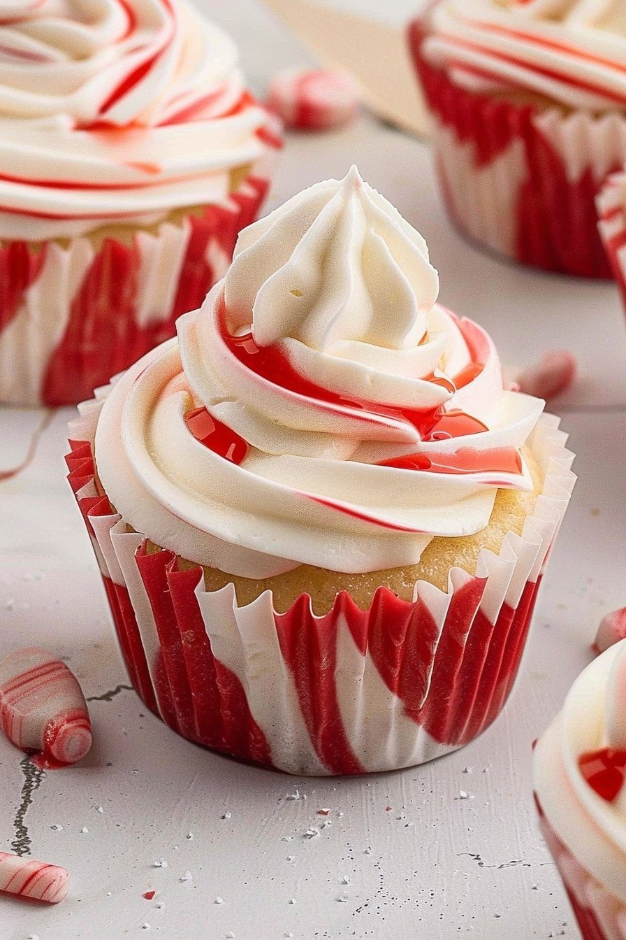 Candy Cane Cupcakes
