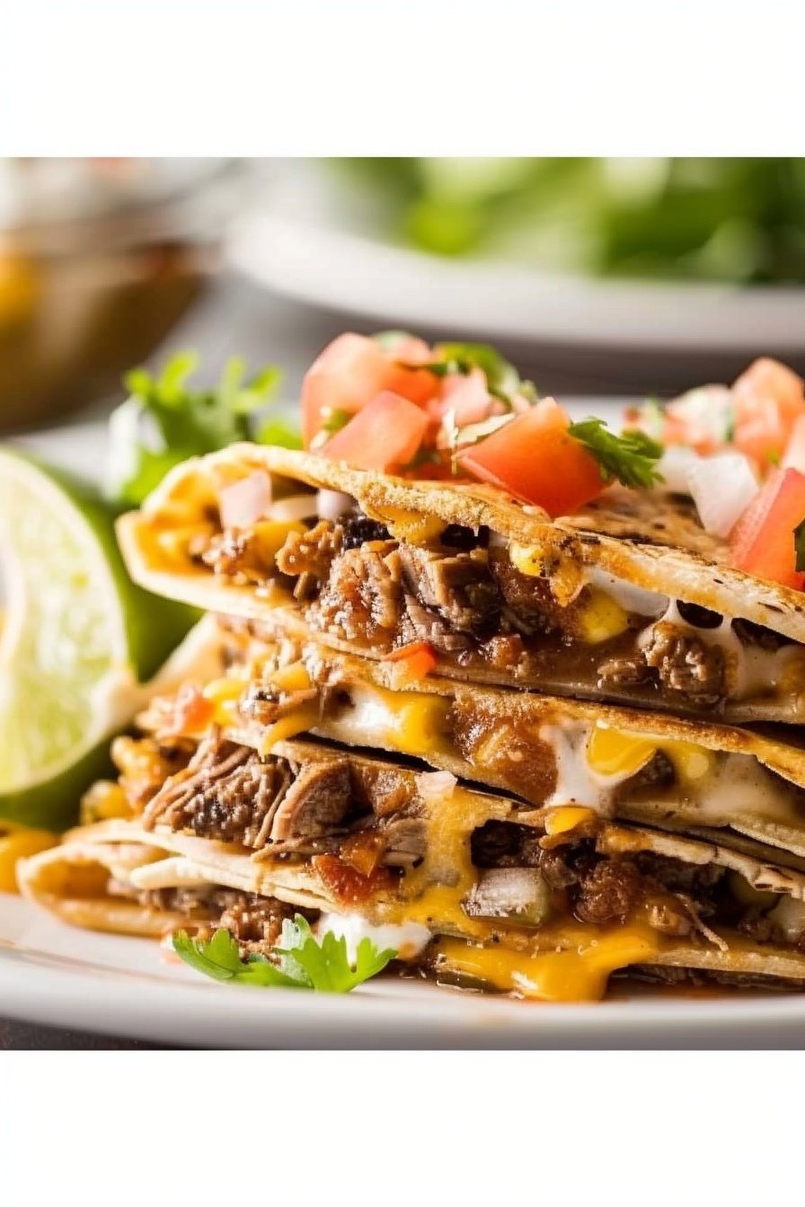 Cheesy Beef Quesadillas