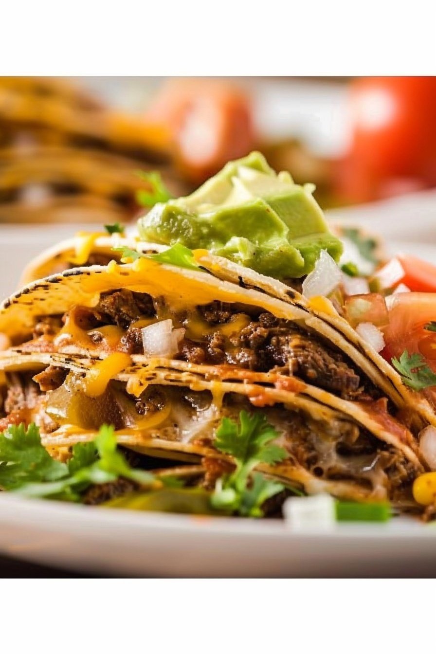 Cheesy Beef Quesadillas