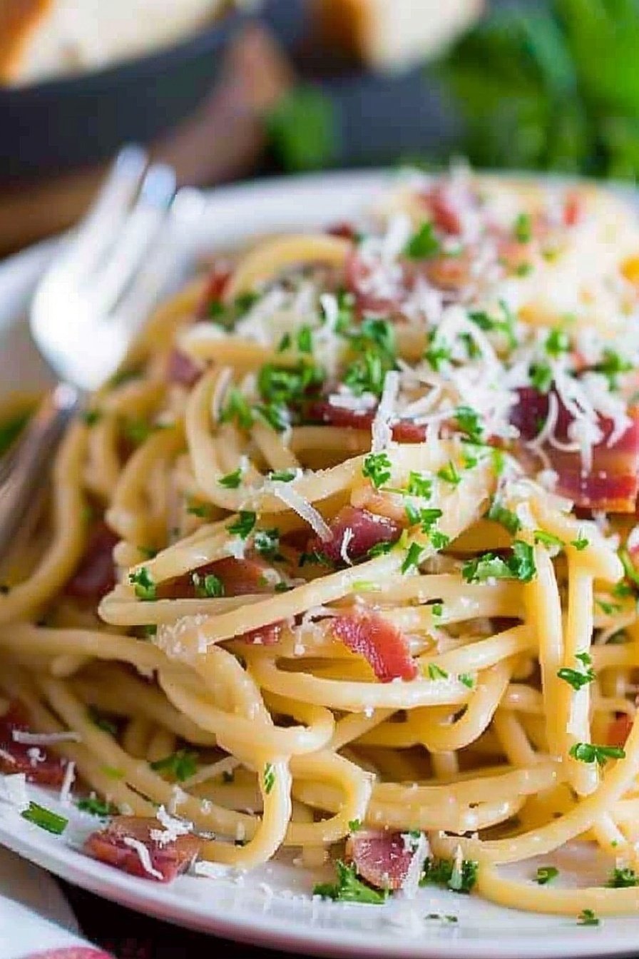 Creamy Bacon Spaghetti Pasta Carbonara