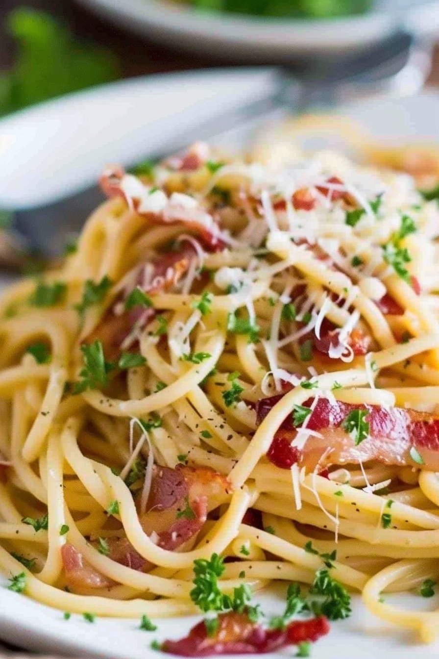 Creamy Bacon Spaghetti Pasta Carbonara
