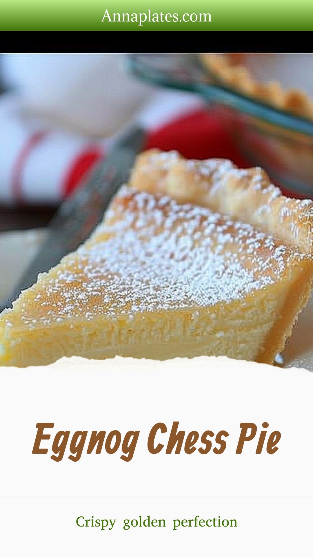 Eggnog Chess Pie