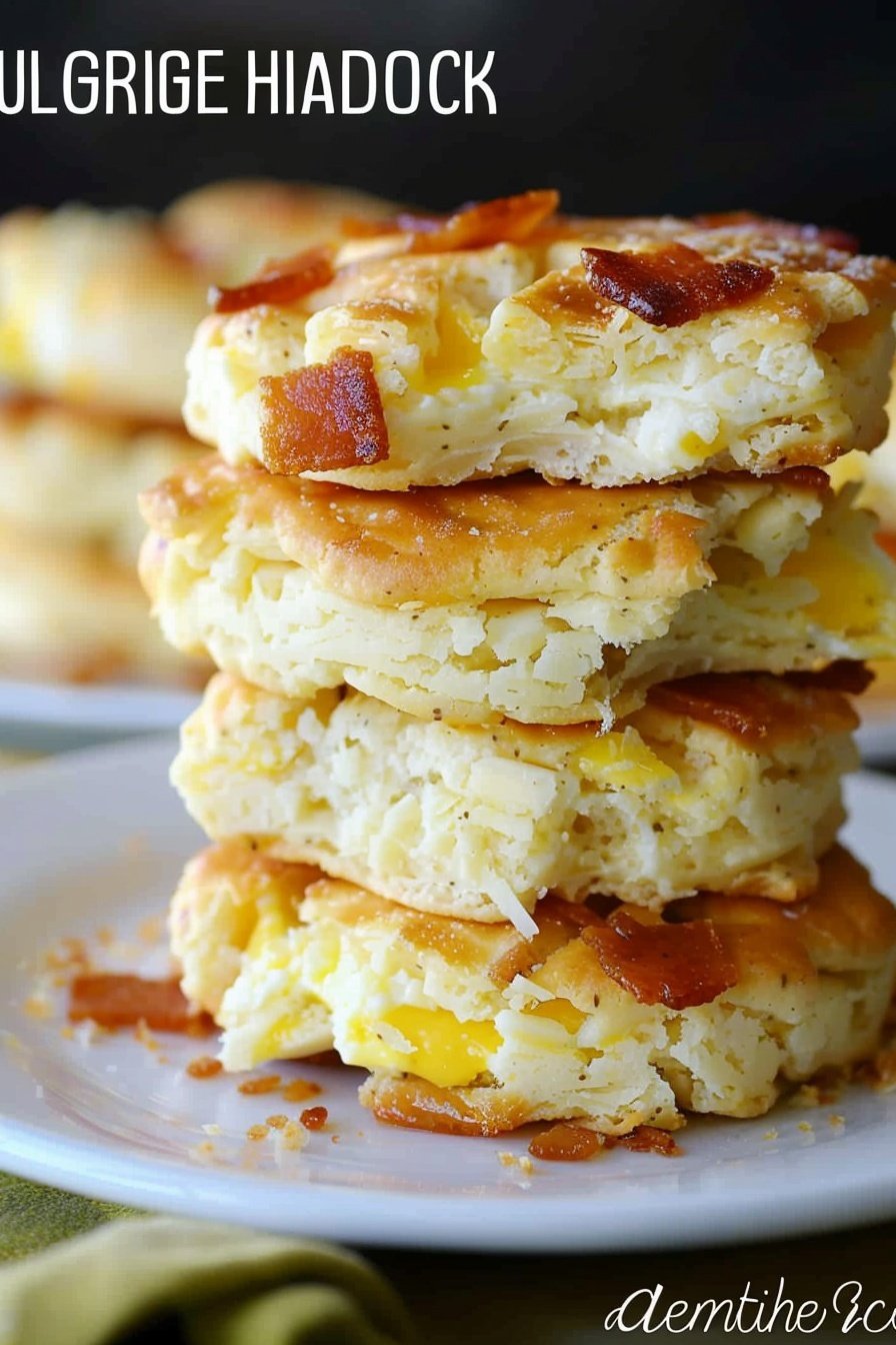 Havarti Cheese Breakfast Biscuit Stacks