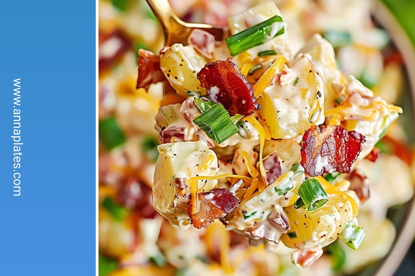Loaded Baked Potato Salad: Irresistibly cheesy, perfectly spiced.