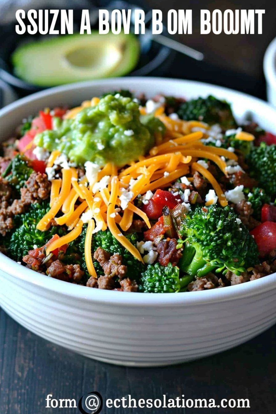 Medifast Lean and Green Recipe: Broccoli Taco Bowl