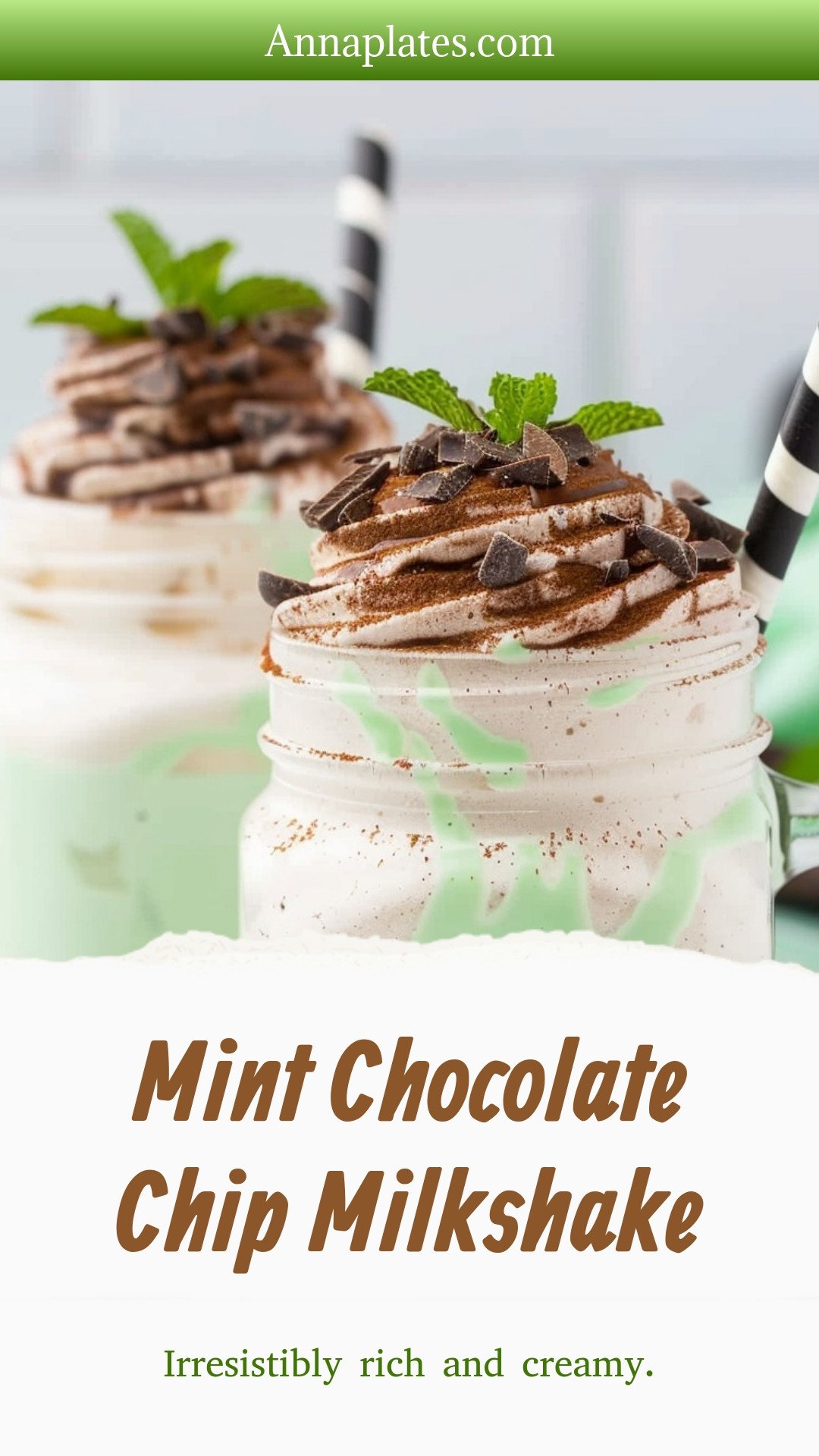 Mint Chocolate Chip Milkshake