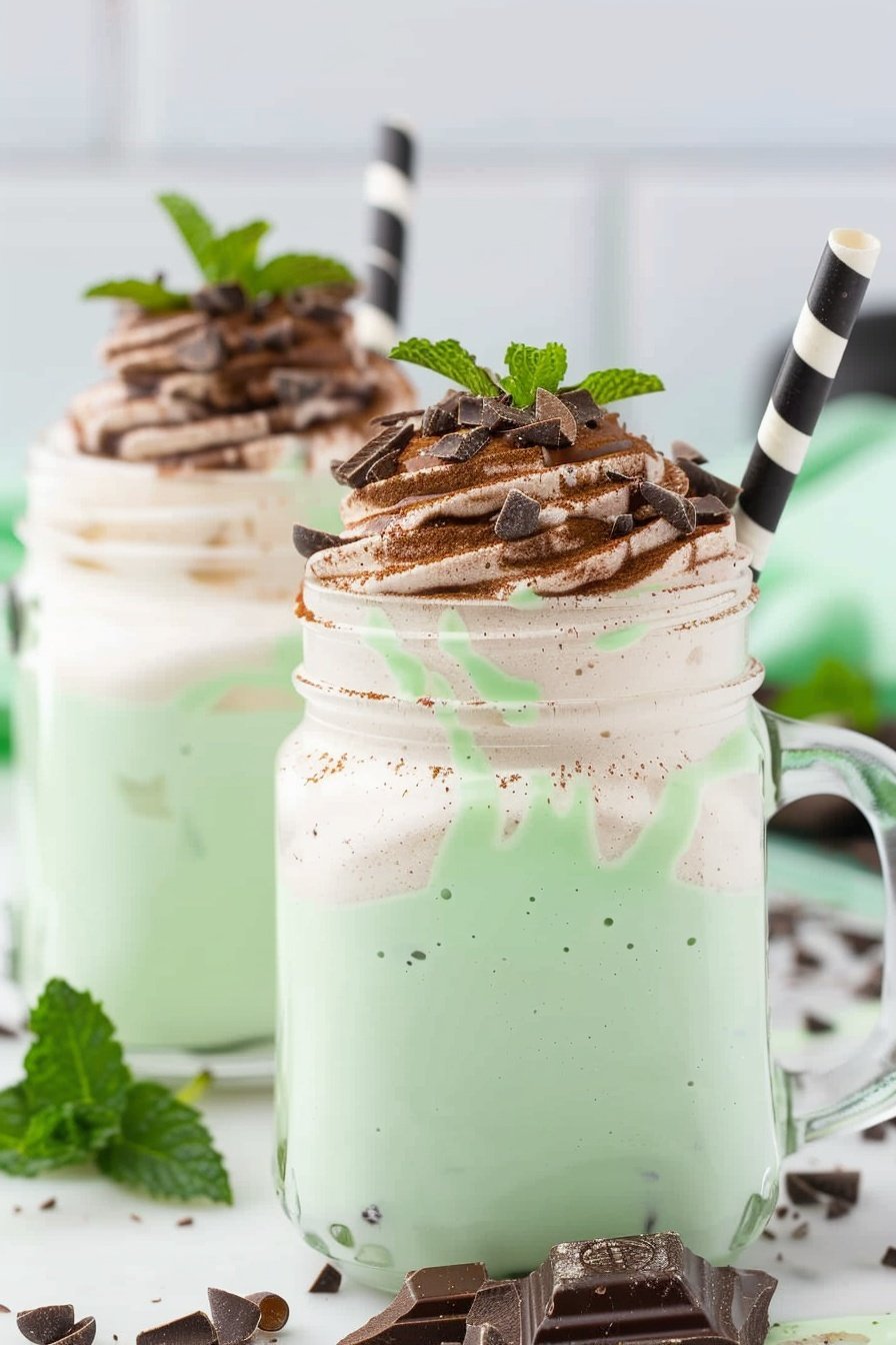 Mint Chocolate Chip Milkshake