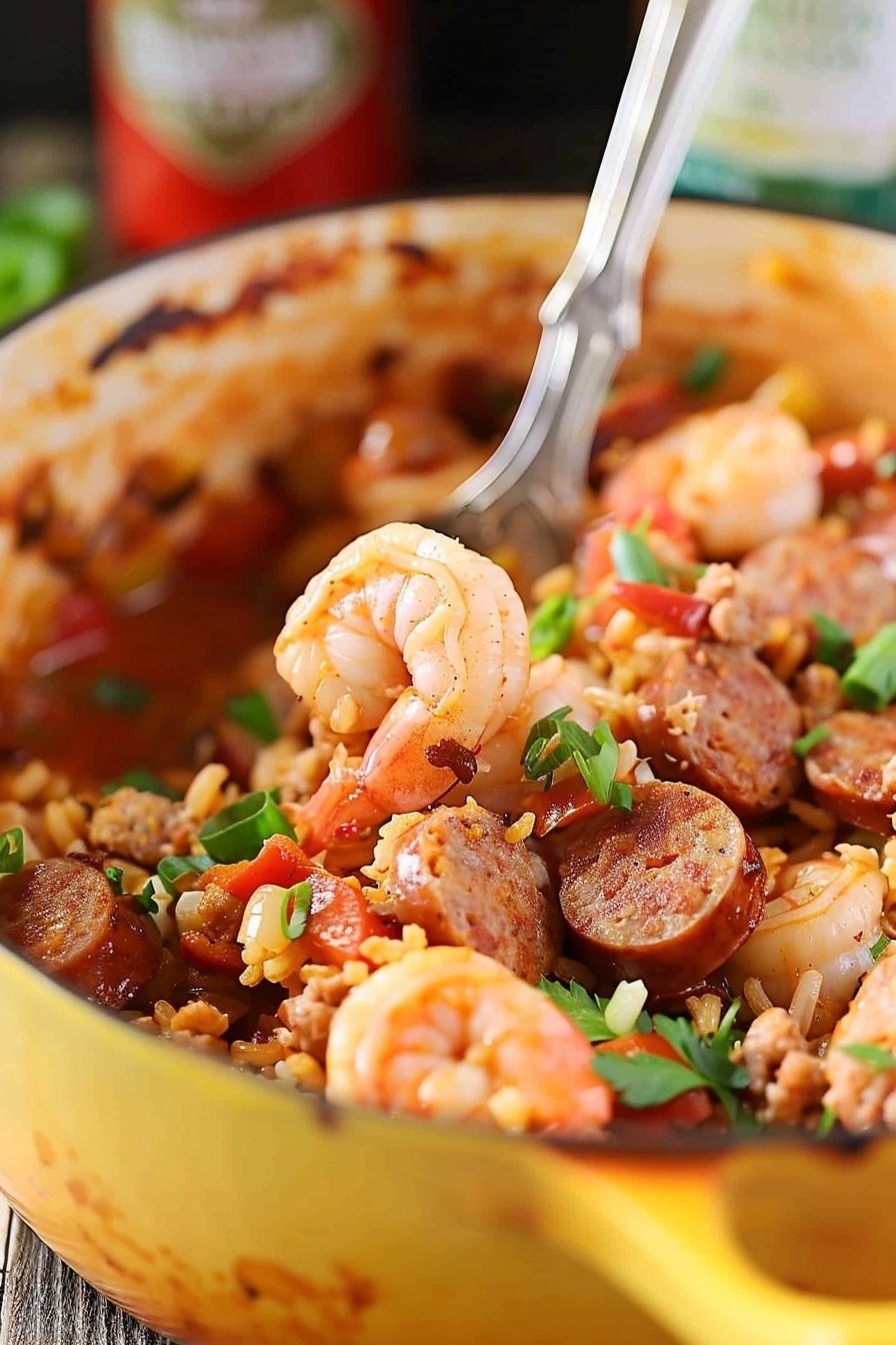 One-Pot Sausage and Shrimp Jambalaya