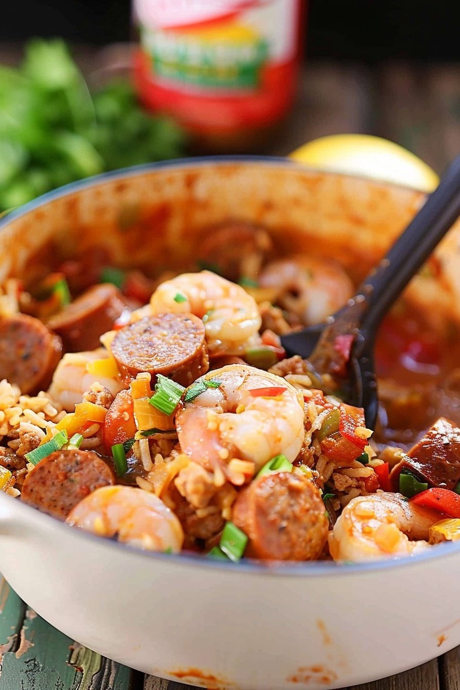 One-Pot Sausage and Shrimp Jambalaya