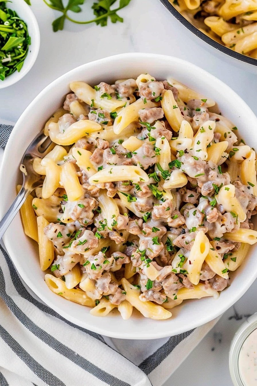 Philly Cheesesteak Pasta