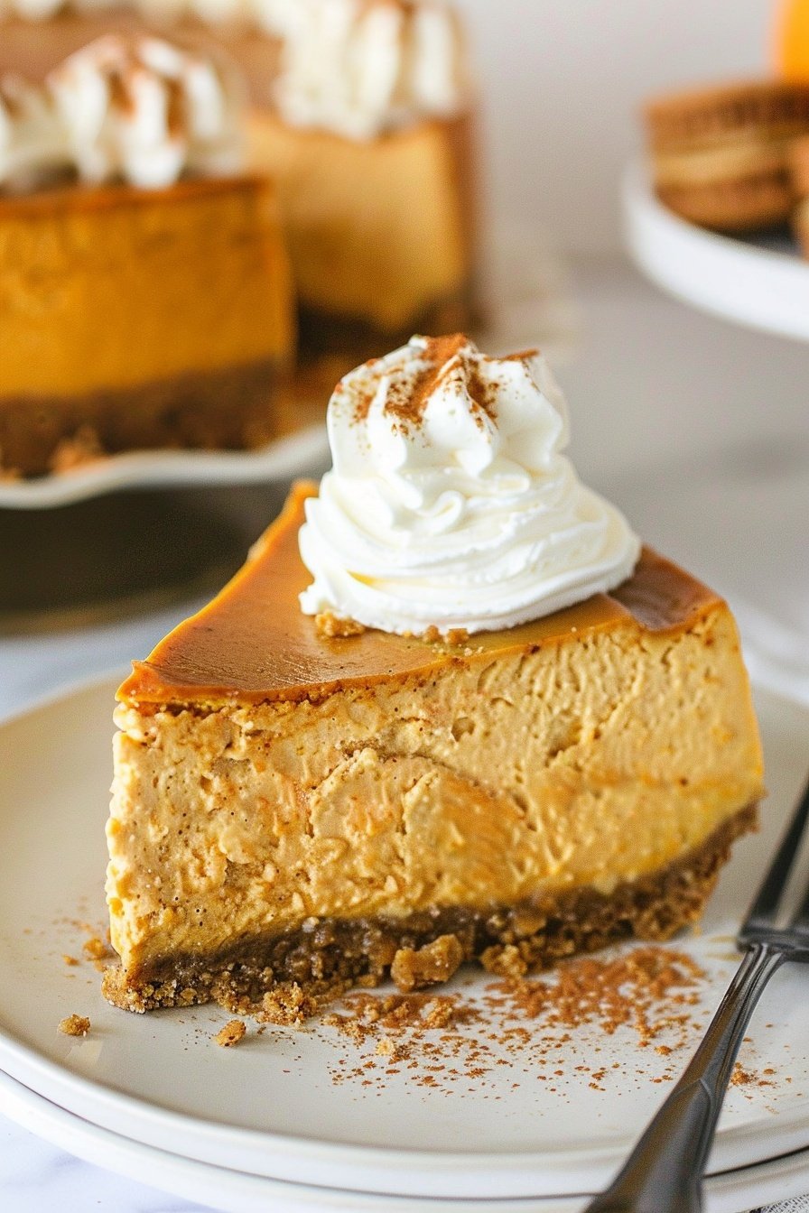 Pumpkin Spice Cheesecake with Gingersnap Crust