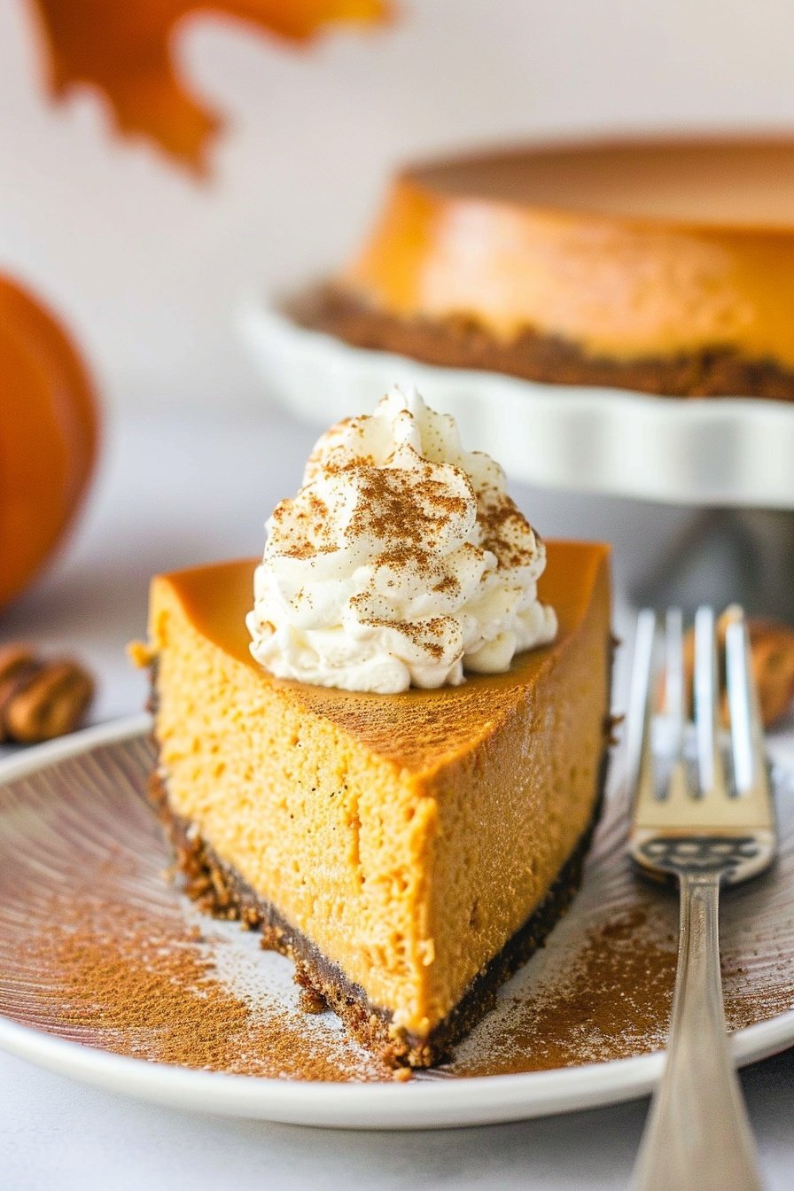 Pumpkin Spice Cheesecake with Gingersnap Crust