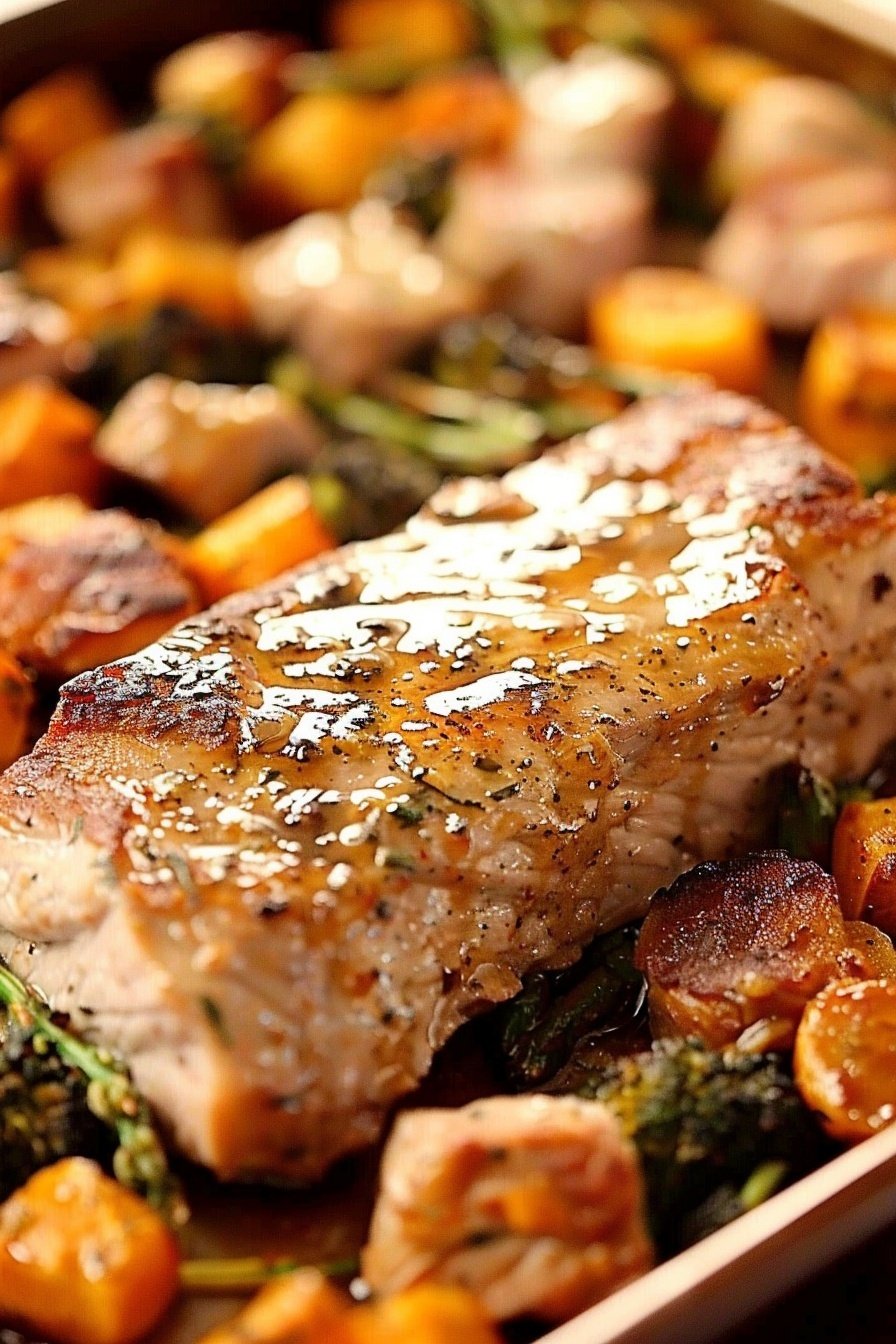 Sheet Pan Brown Sugar Garlic Pork Loin Filet