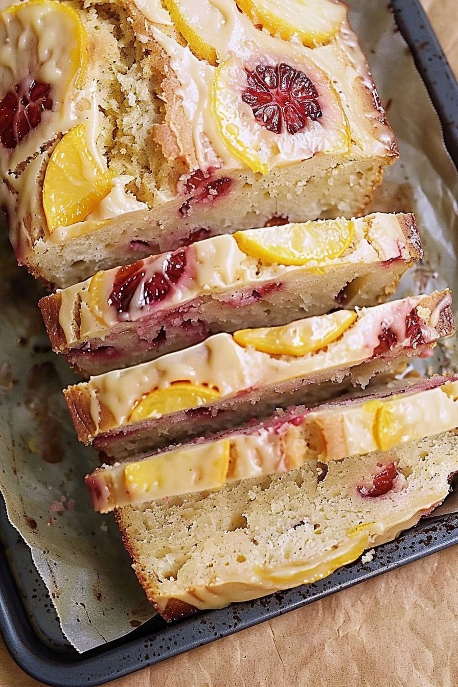 Strawberry Lemon Yogurt Bread