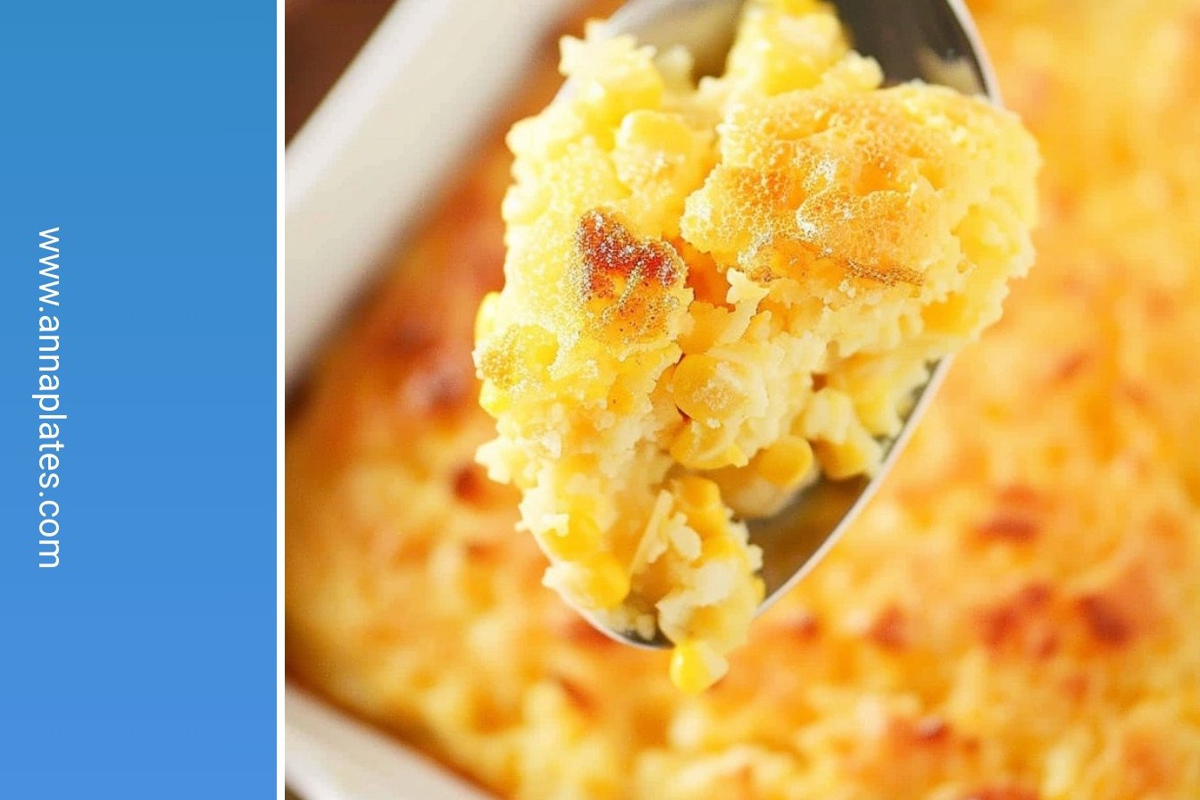 Sweet Corn Spoon Bread: Crispy golden perfection.