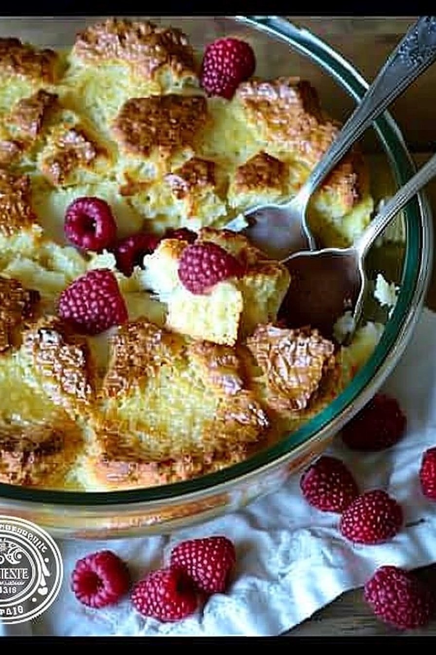 White Chocolate Raspberry Biscuit Bread Pudding