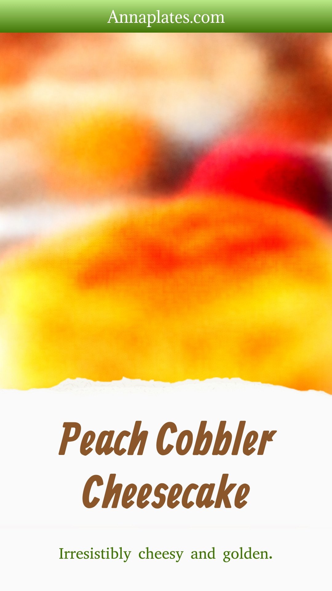 Peach Cobbler Cheesecake