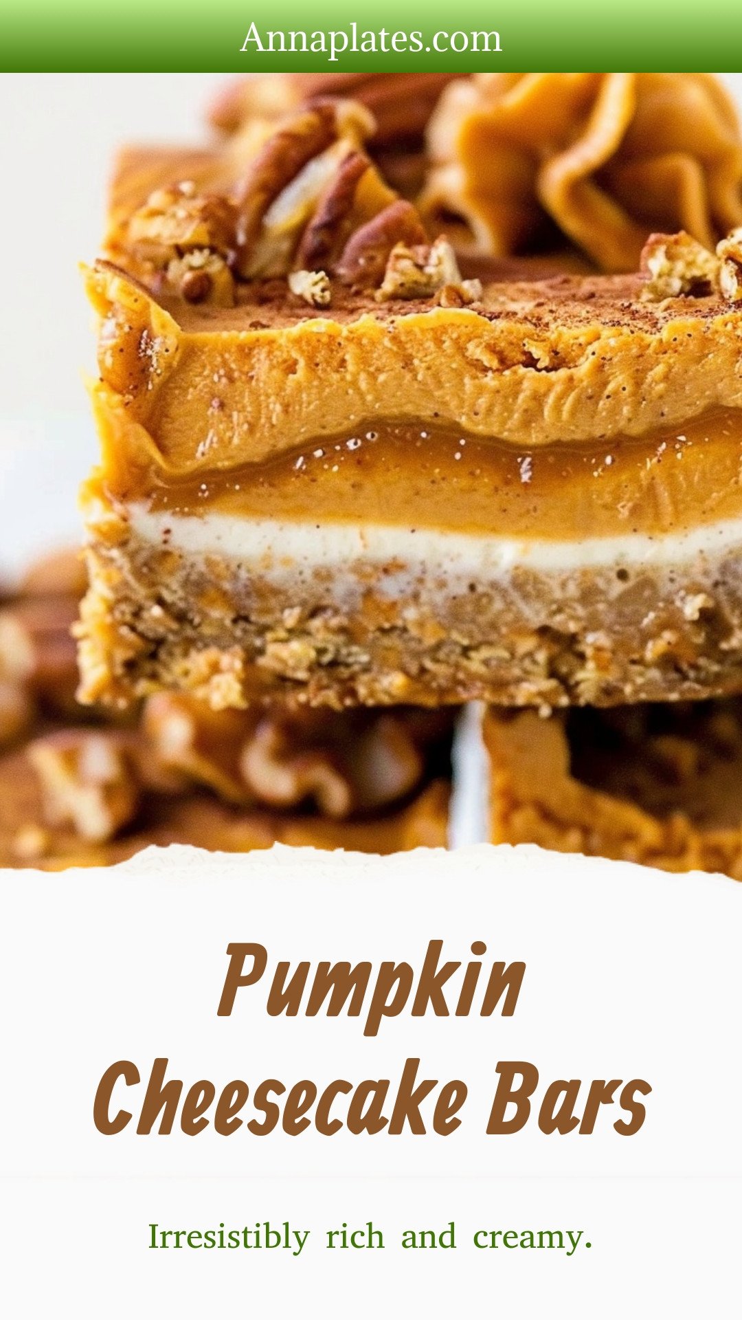 Pumpkin Cheesecake Bars