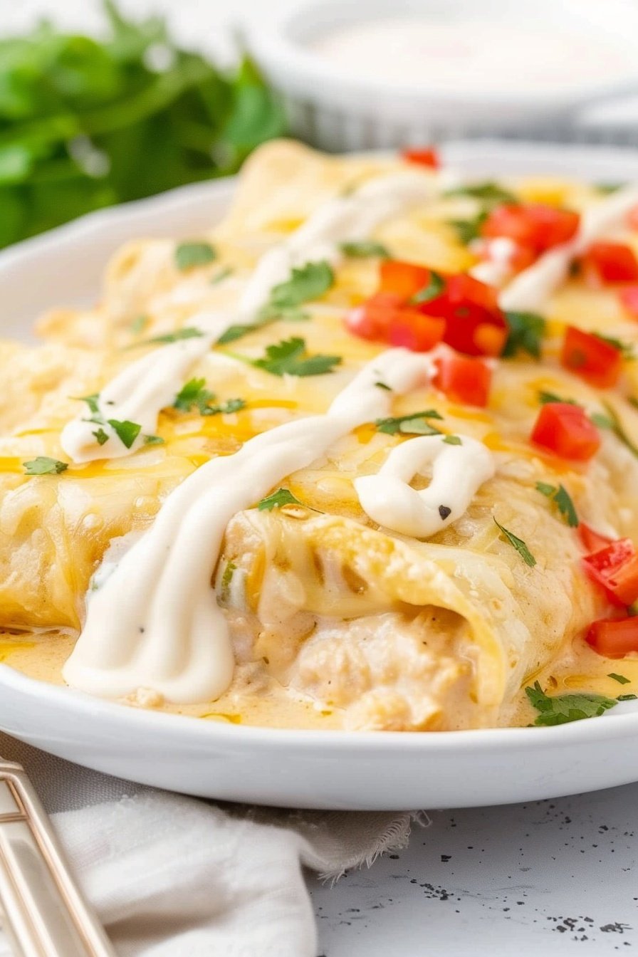 White Chicken Enchiladas