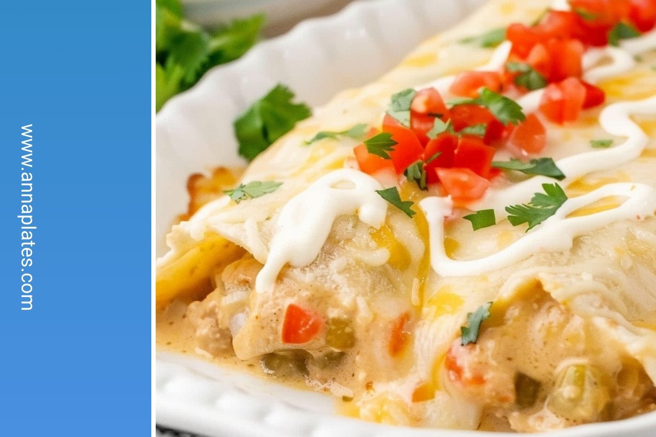 White Chicken Enchiladas: Creamy, cheesy, and irresistible