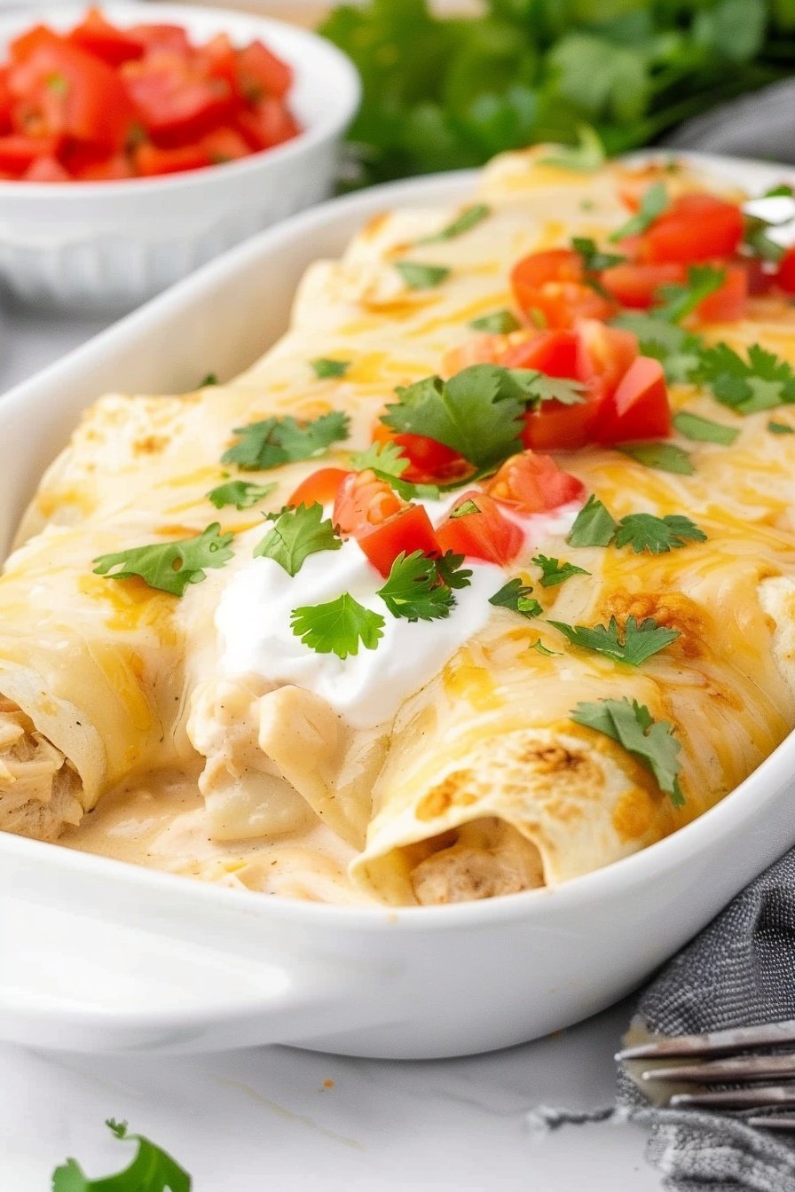 White Chicken Enchiladas