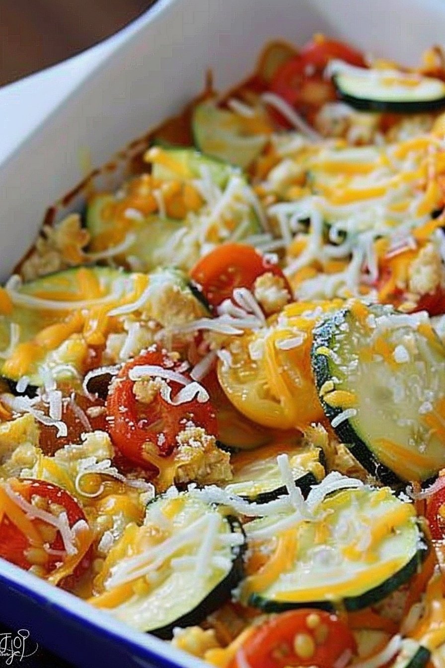 Zucchini and Tomato Bake and Being the Statue