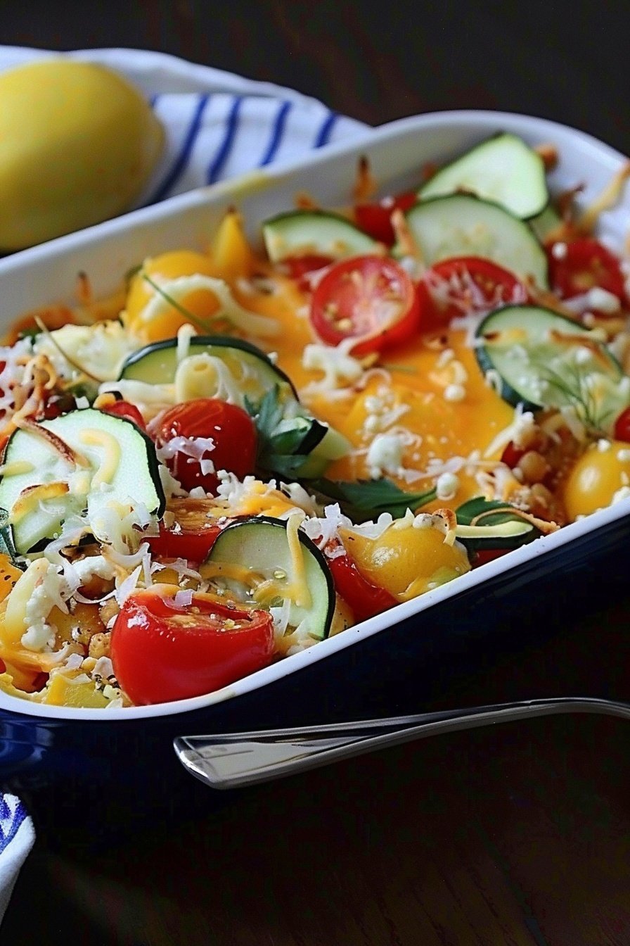 Zucchini and Tomato Bake and Being the Statue