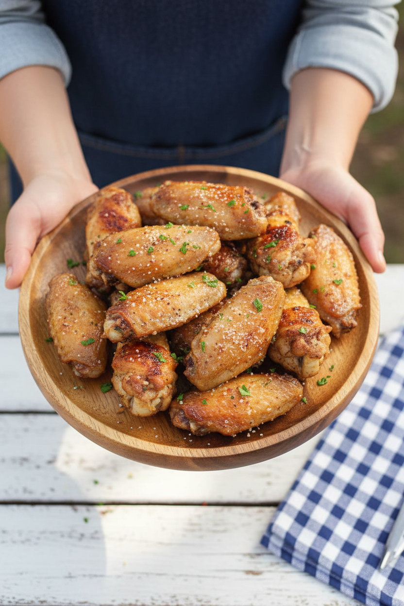 Air Fryer Garlic Parmesan Chicken Wings