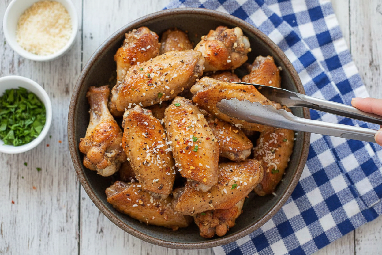 Air Fryer Garlic Parmesan Chicken Wings