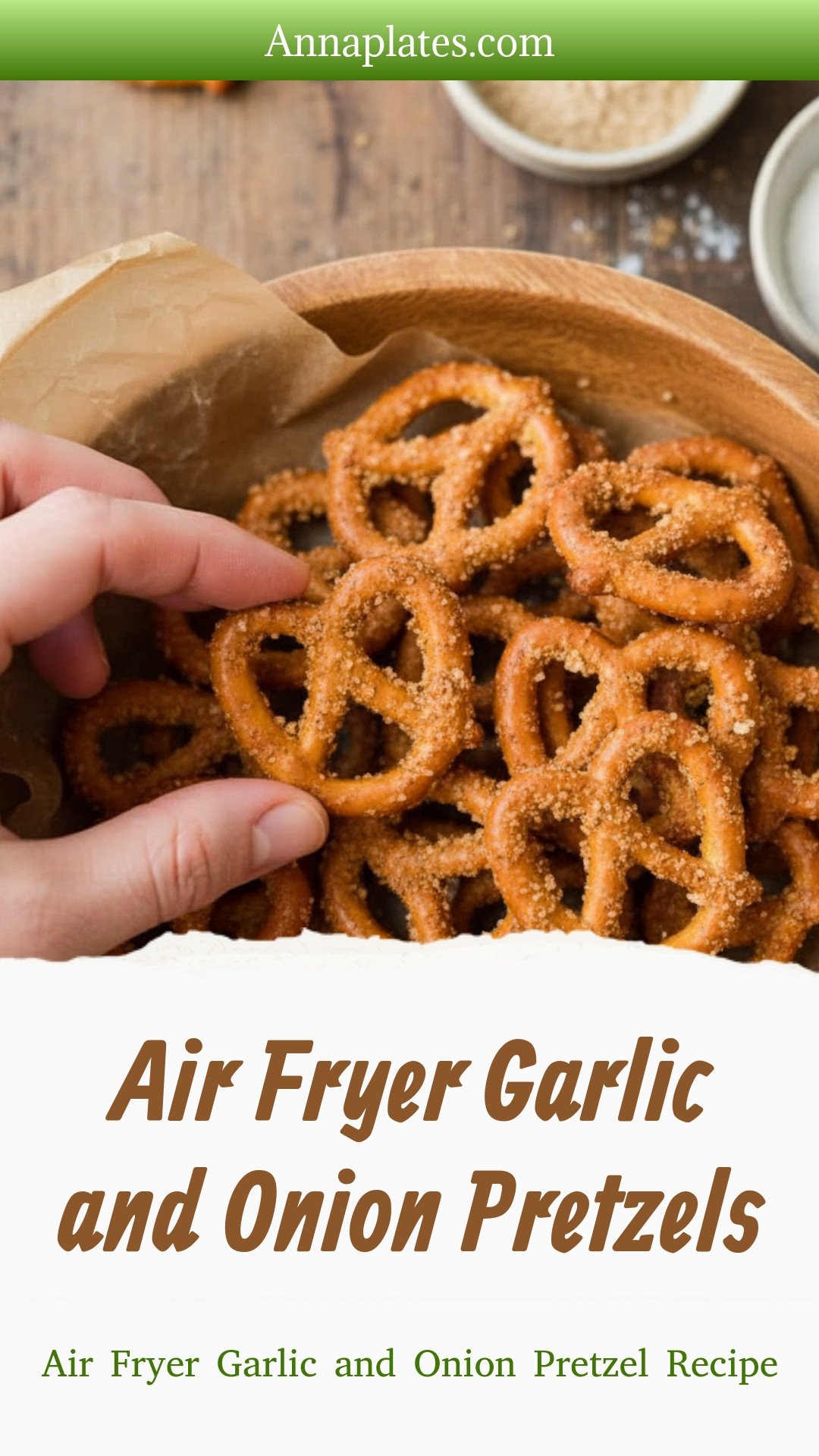 Air Fryer Garlic and Onion Pretzels