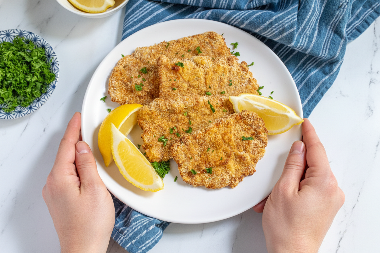 Air Fryer Pork Schnitzel - The Schmidty Wife