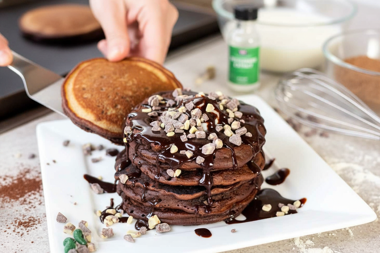 Andes Chocolate Mint Pancakes
