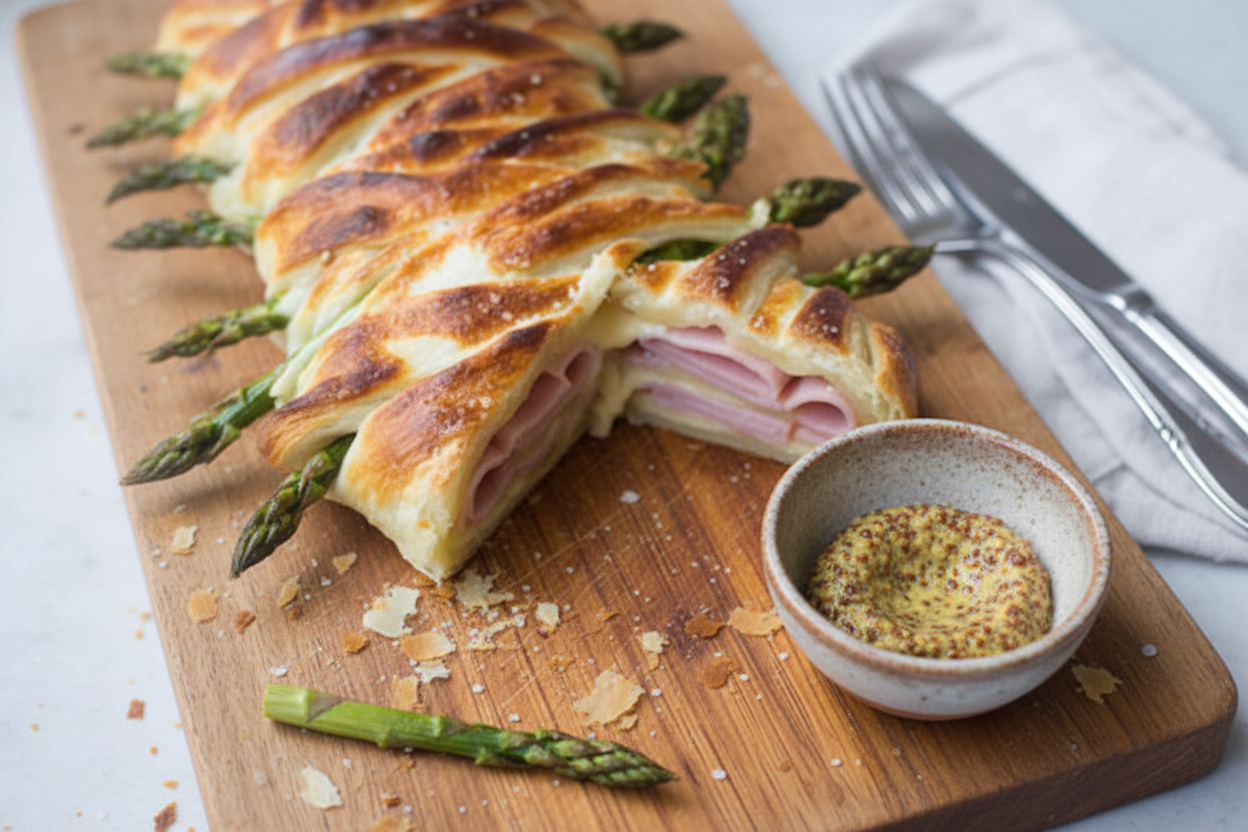 Asparagus Ham and Swiss Danish Braid