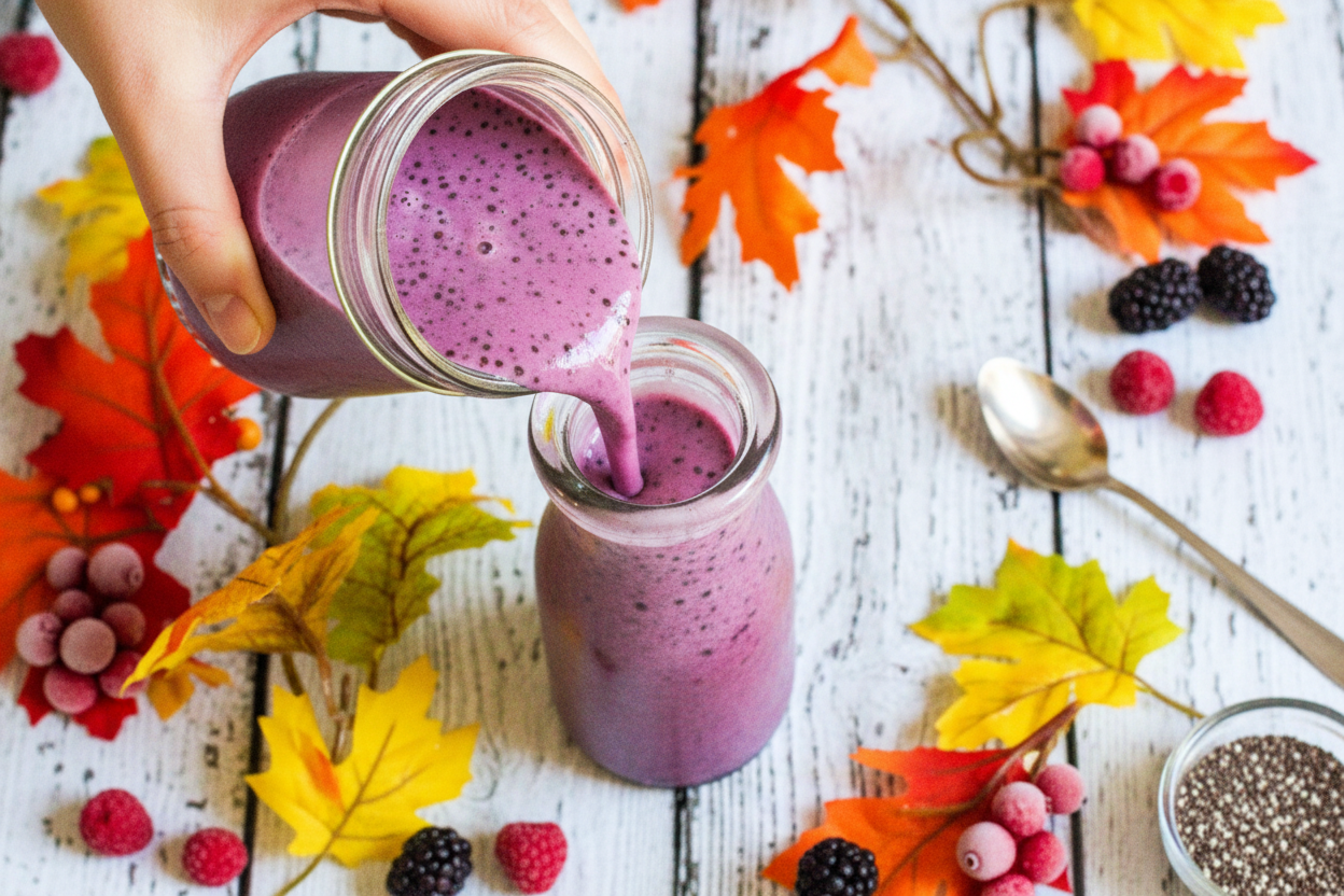 Autumn Cranberry Chia Smoothie