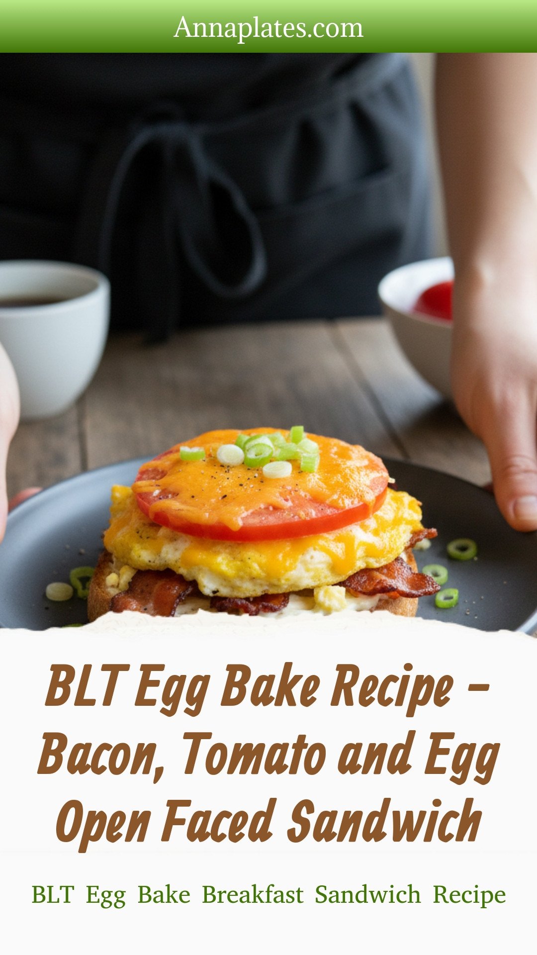 BLT Egg Bake Recipe - Bacon, Tomato and Egg Open Faced Sandwich
