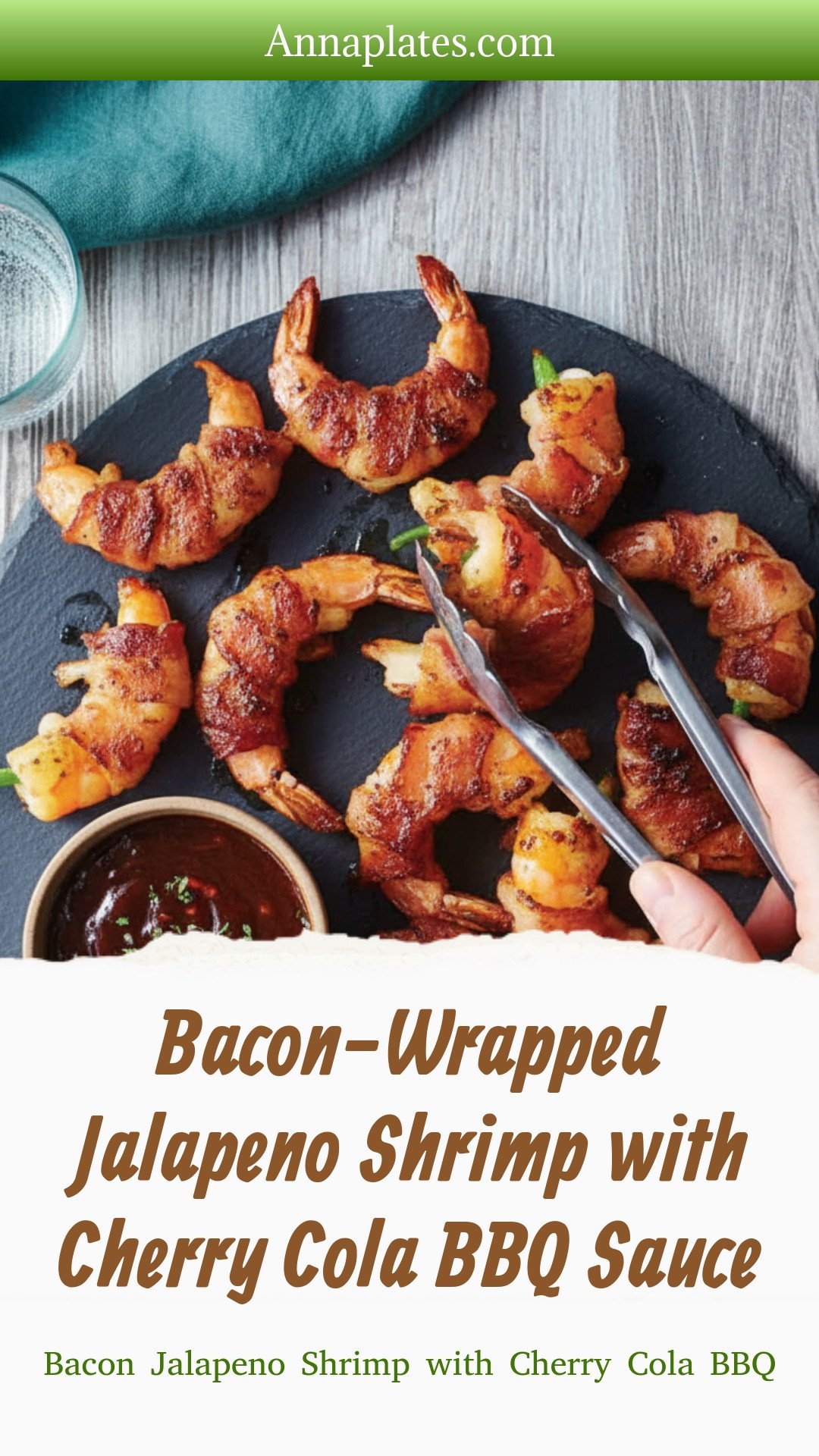Bacon-Wrapped Jalapeno Shrimp with Cherry Cola BBQ Sauce