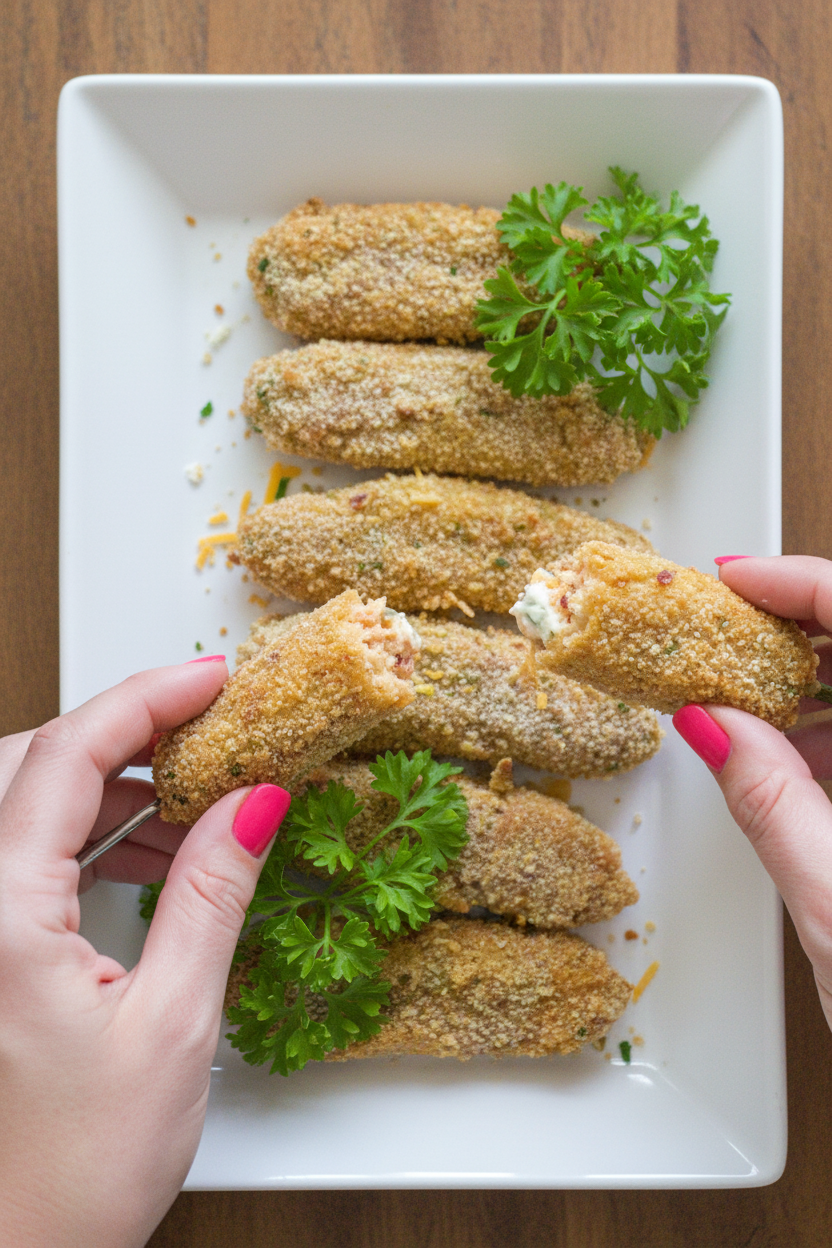 Baked Banana Pepper Poppers