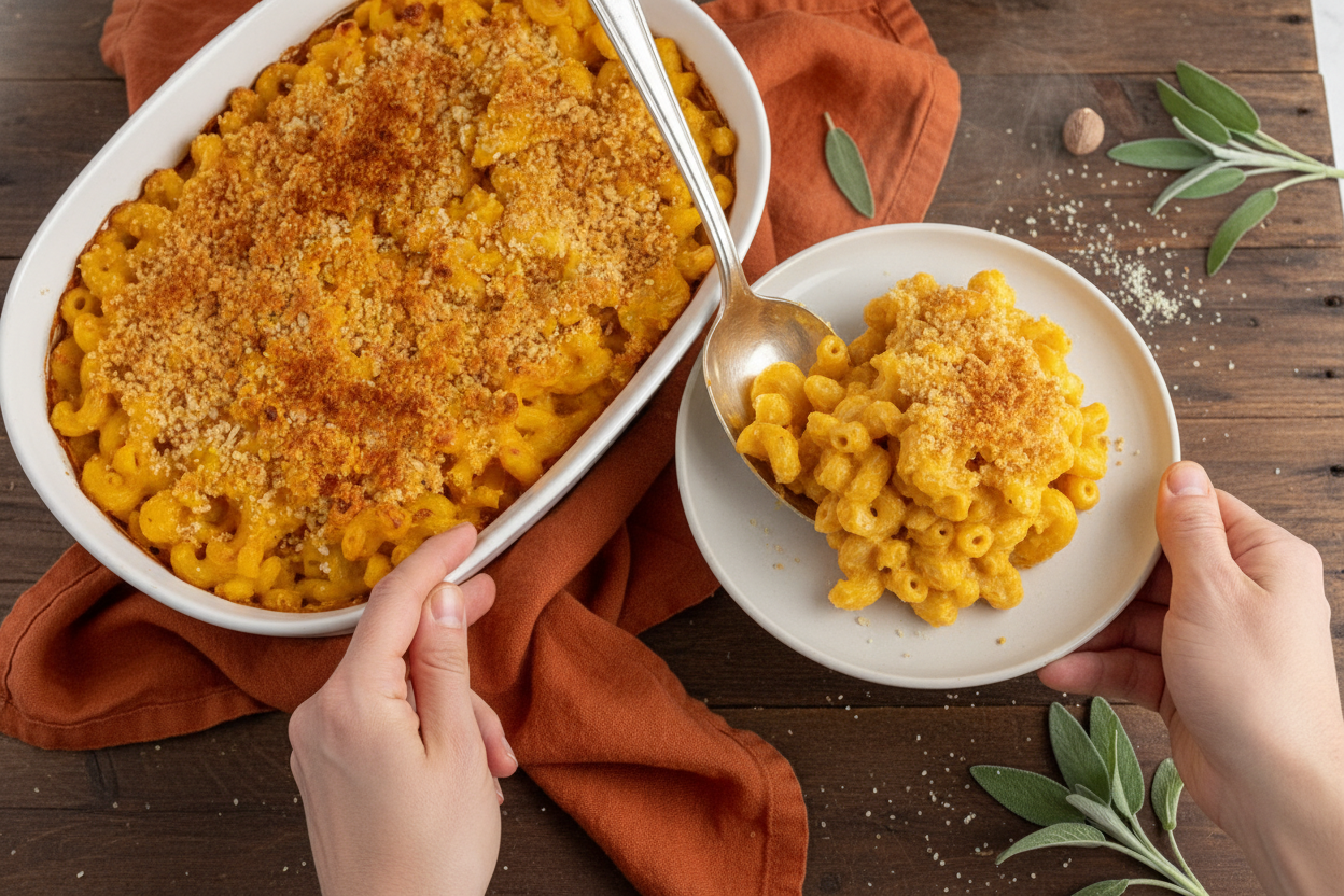 Baked Pumpkin Mac and Cheese - The Schmidty Wife