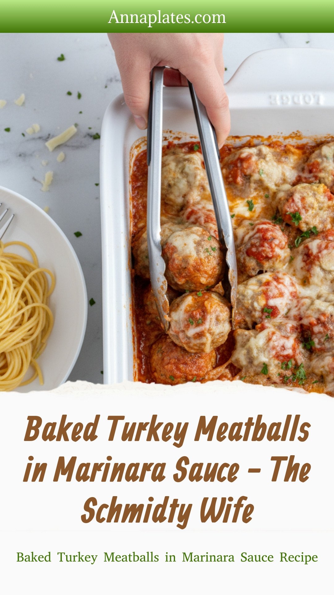Baked Turkey Meatballs in Marinara Sauce - The Schmidty Wife