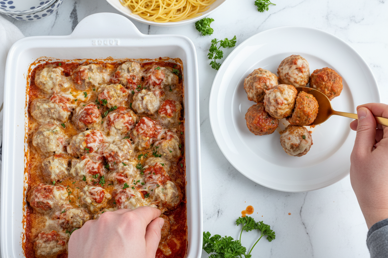 Baked Turkey Meatballs in Marinara Sauce Recipe