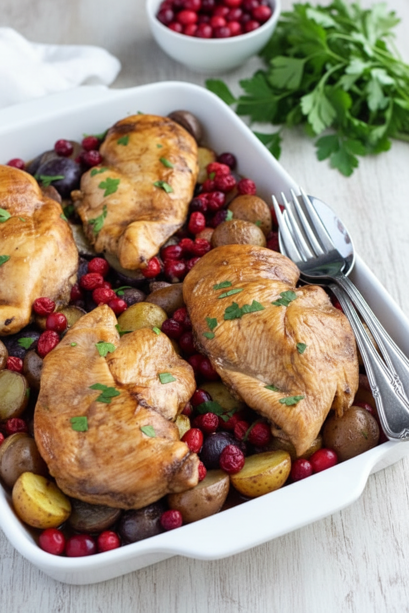 Balsamic Cranberry Chicken Bake - The Schmidty Wife
