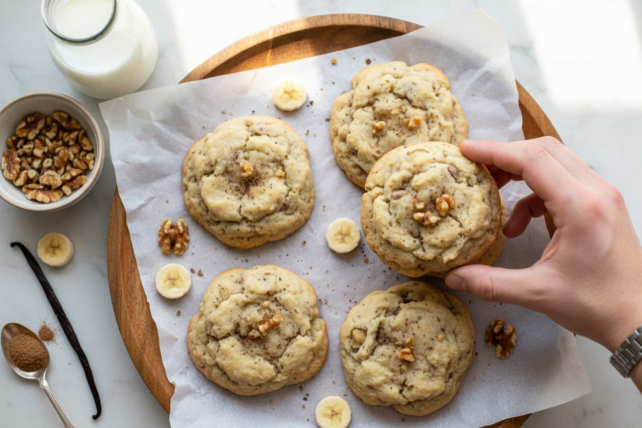 Banana Bread Nutmeg Cookies