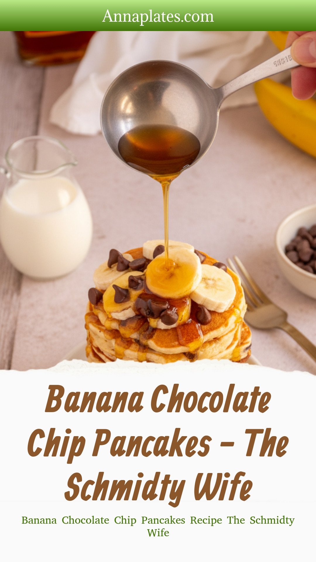 Banana Chocolate Chip Pancakes - The Schmidty Wife