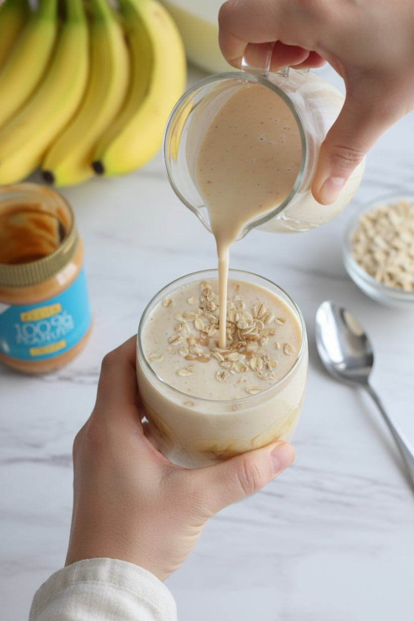 Banana Oatmeal Breakfast Smoothie - The Schmidty Wife