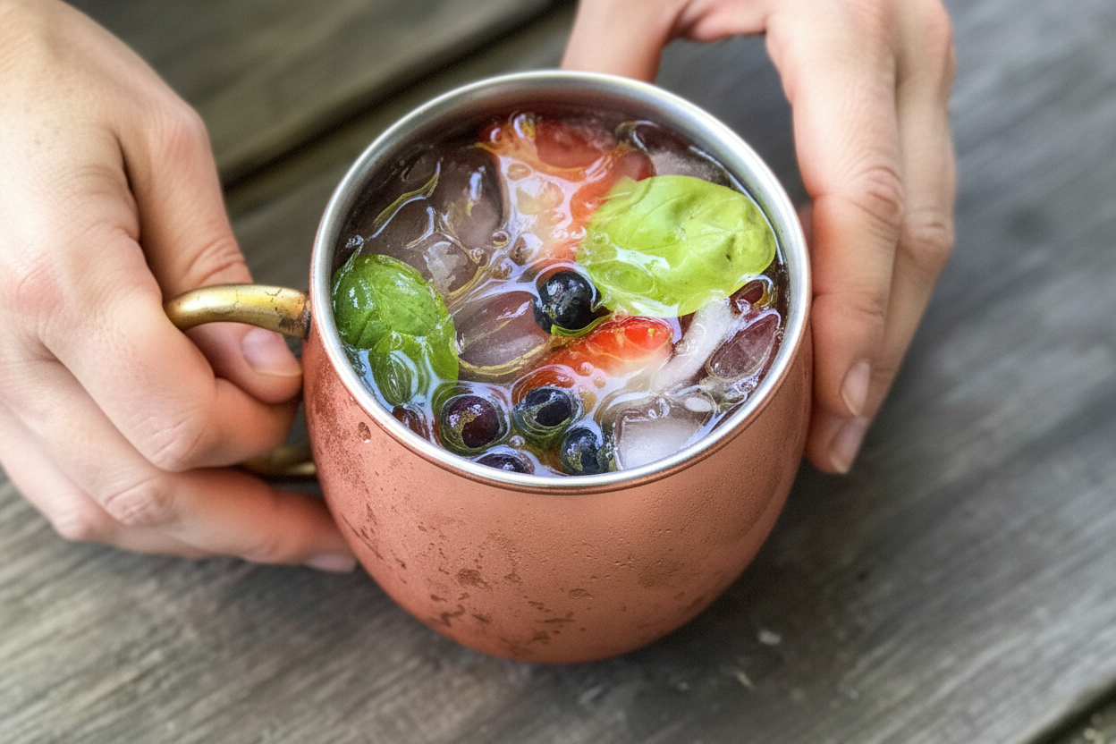 Berry Basil Moscow Mule