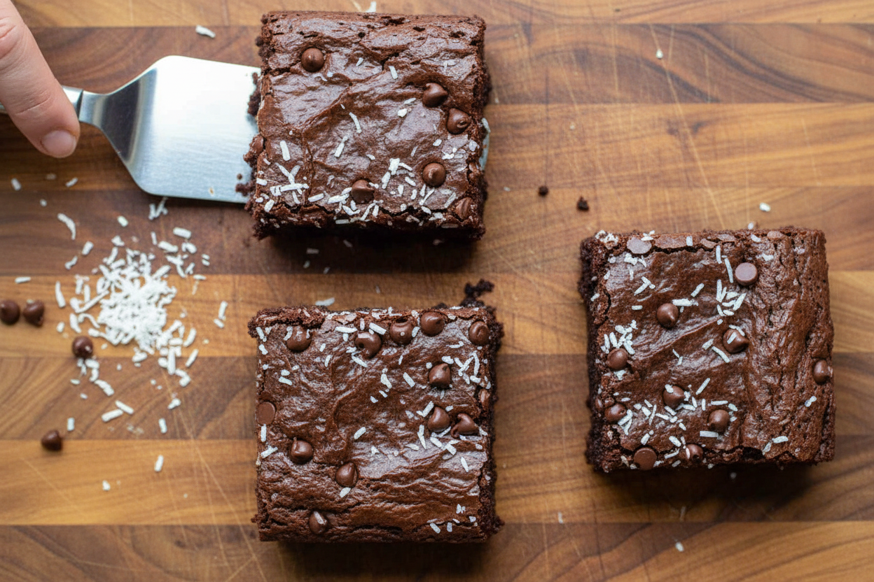 Best Fudgy and Moist Coconut Chocolate Brownies