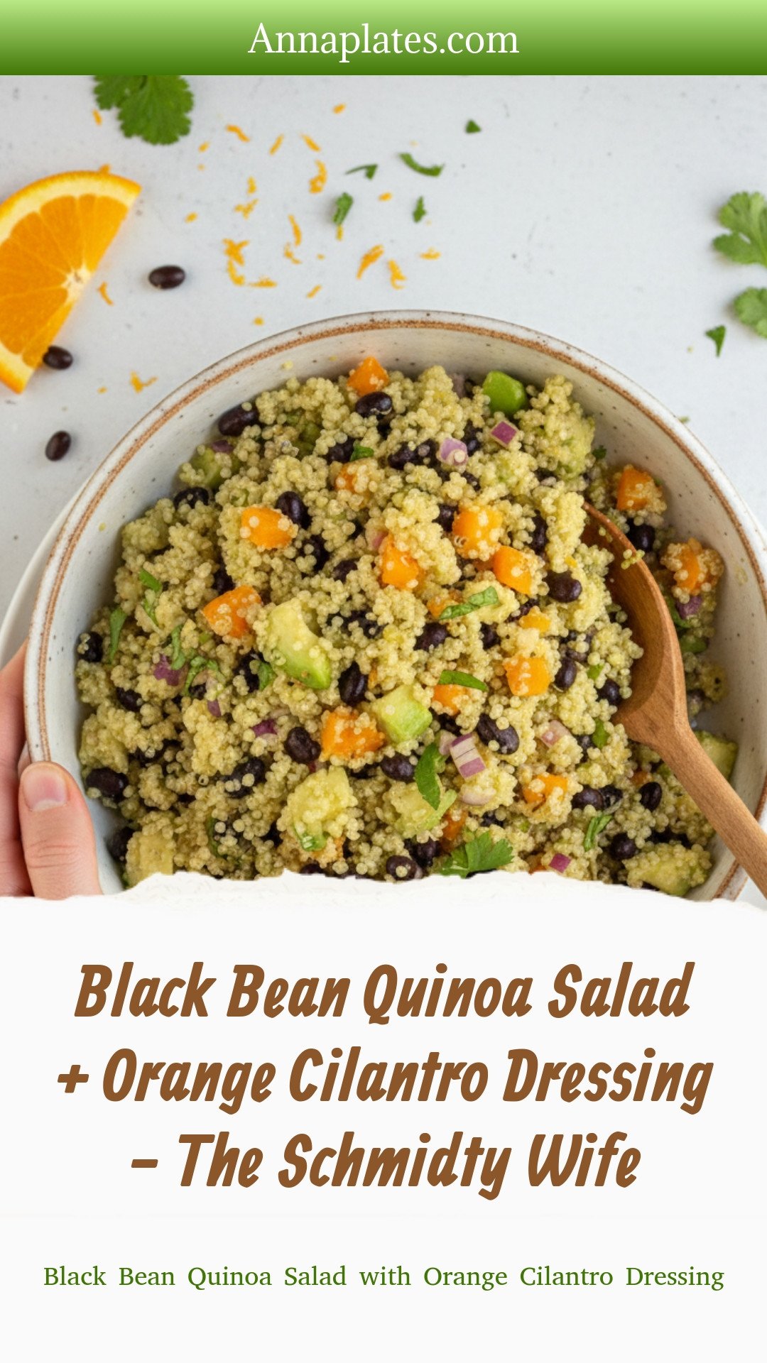 Black Bean Quinoa Salad + Orange Cilantro Dressing - The Schmidty Wife