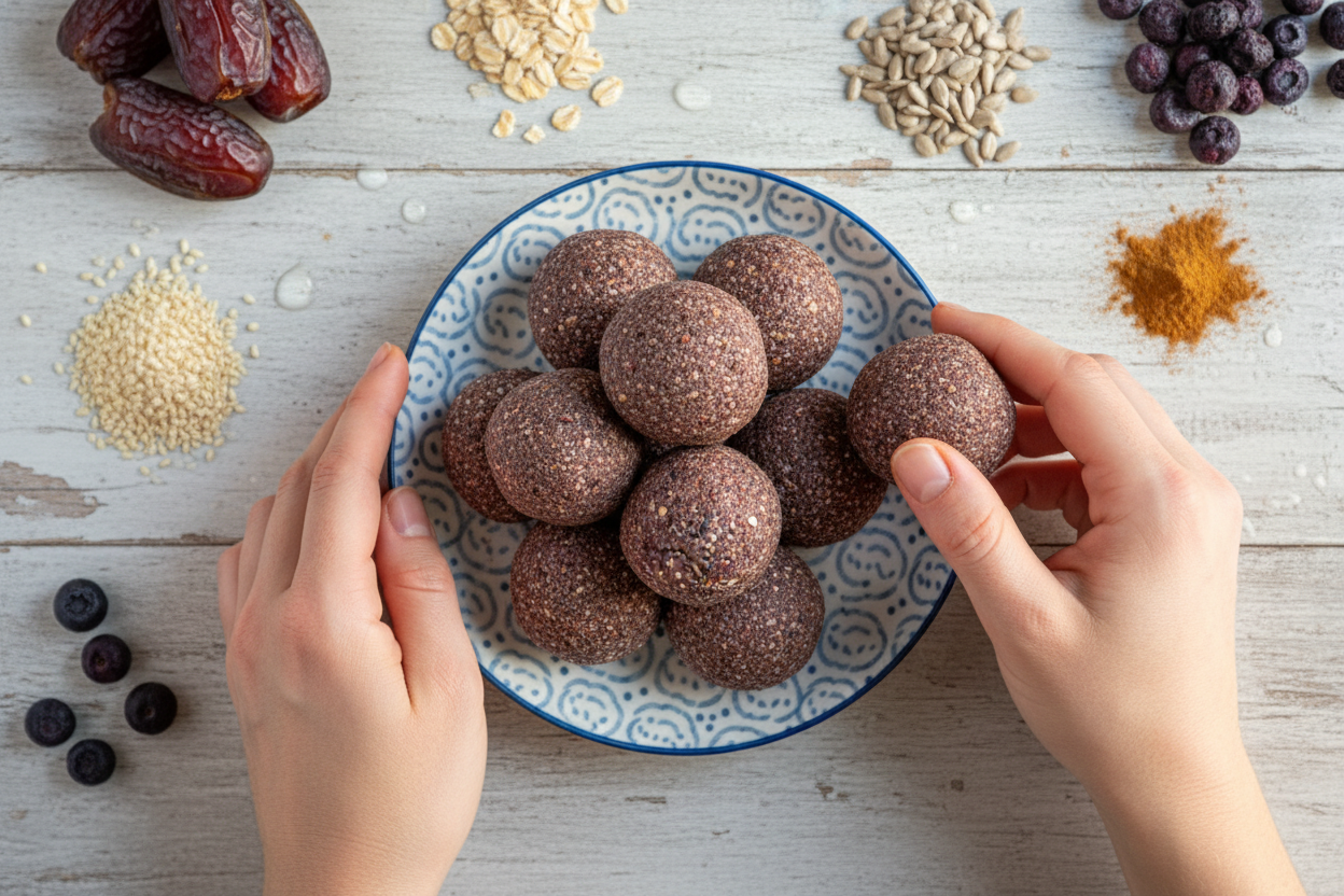 Blueberry Energy Balls - The Schmidty Wife